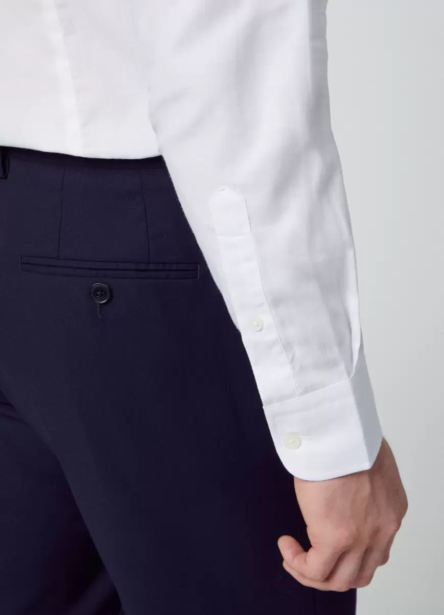Popularidad Hackett London White Camisa De Algodón Fit Slim Camisas Hombre - 3
