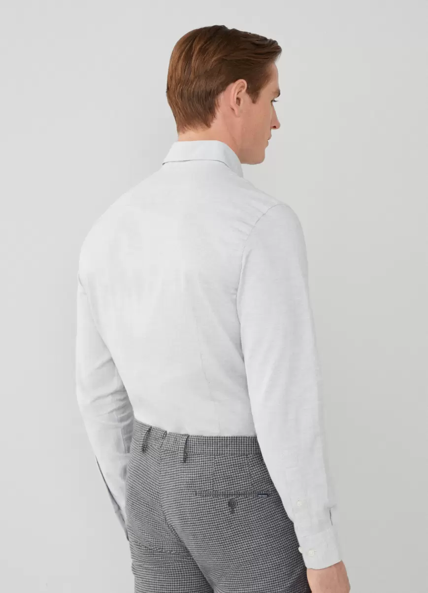 Camisas Hackett London Grey Camisa De Espiga Fit Slim Hombre Descuento - 2