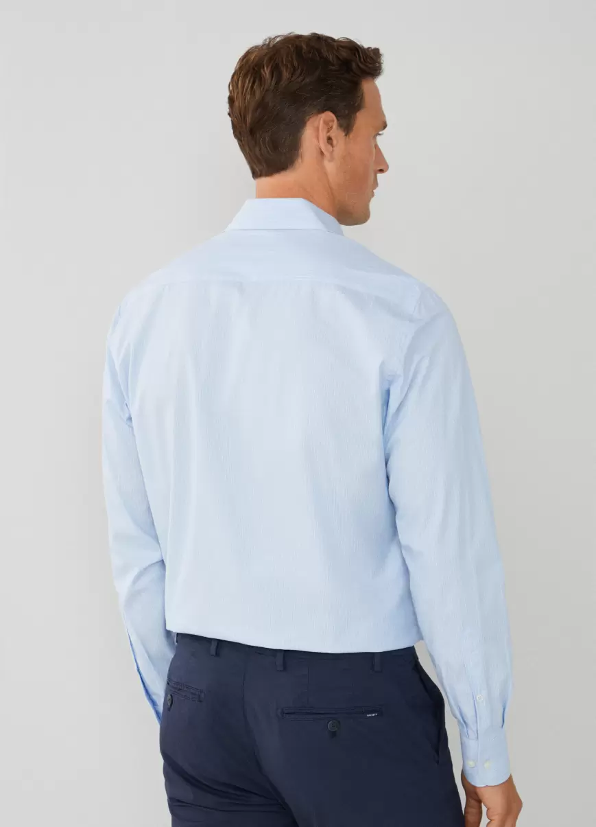 Hackett London Blue/White Hombre Precio De Liquidación Camisas Camisa De Rayas Fit Clásico - 2