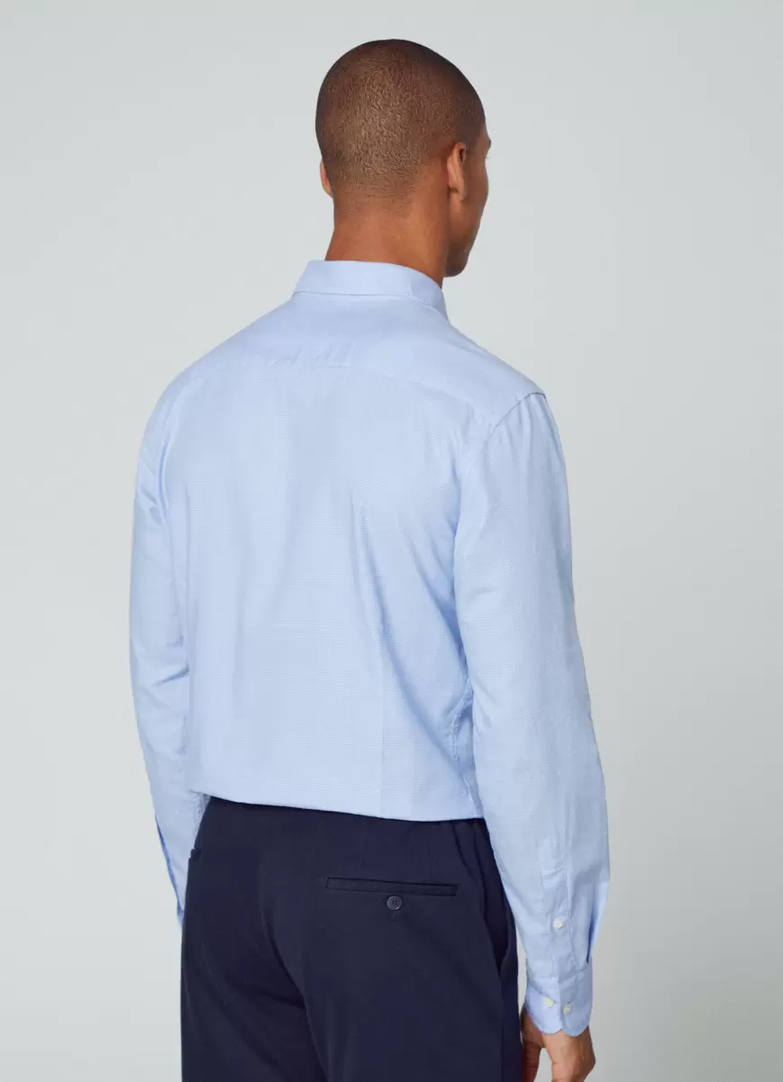 Hombre Camisa Estampado Cuadros Fit Slim White/Blue Precios De Lanzamiento Hackett London Camisas - 2