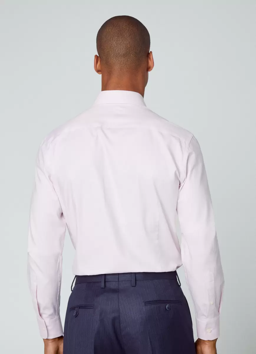 Hombre Hackett London Camisa Estampada Fit Slim Camisas 2024 Pink/White - 2