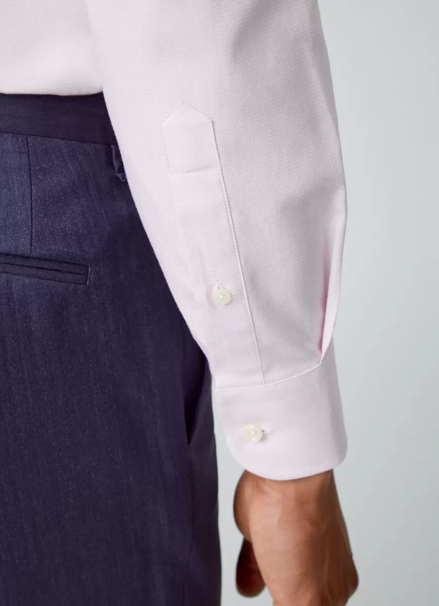 Hombre Hackett London Camisa Estampada Fit Slim Camisas 2024 Pink/White - 3