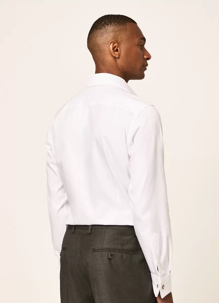 Hackett London Comercio Camisas Hombre White Camisa De Algodón Fit Slim - 2