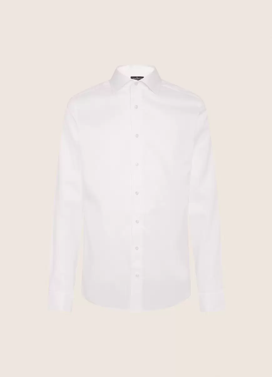 Hackett London Comercio Camisas Hombre White Camisa De Algodón Fit Slim - 4