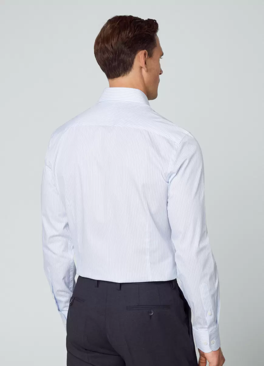 Camisas White/Blue Camisa Estampado Rayas Fit Slim Hombre Hackett London Recomendar - 2