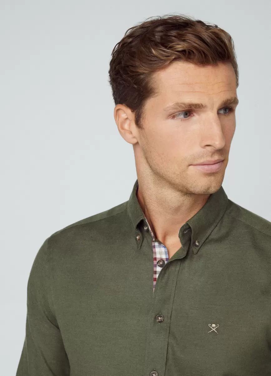 Hombre Camisa De Algodón Fit Slim Popularidad Green Hackett London Camisas - 1