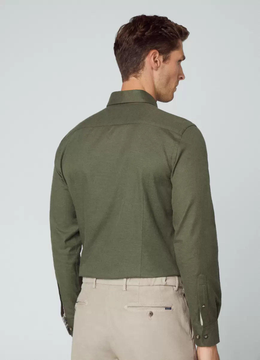 Hombre Camisa De Algodón Fit Slim Popularidad Green Hackett London Camisas - 2