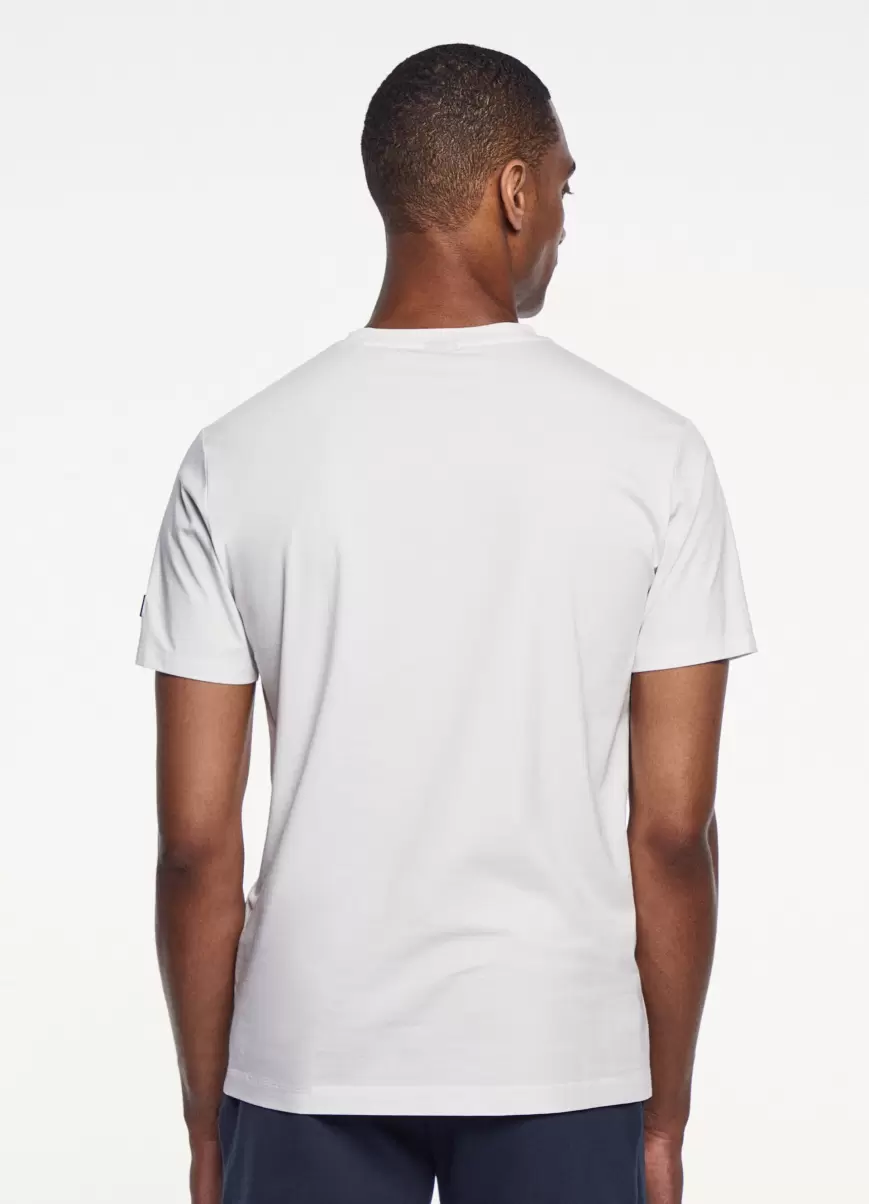 Precio De Descuento White Hombre Camiseta Logo Estampado Fit Clásico Hackett London Camisetas - 2