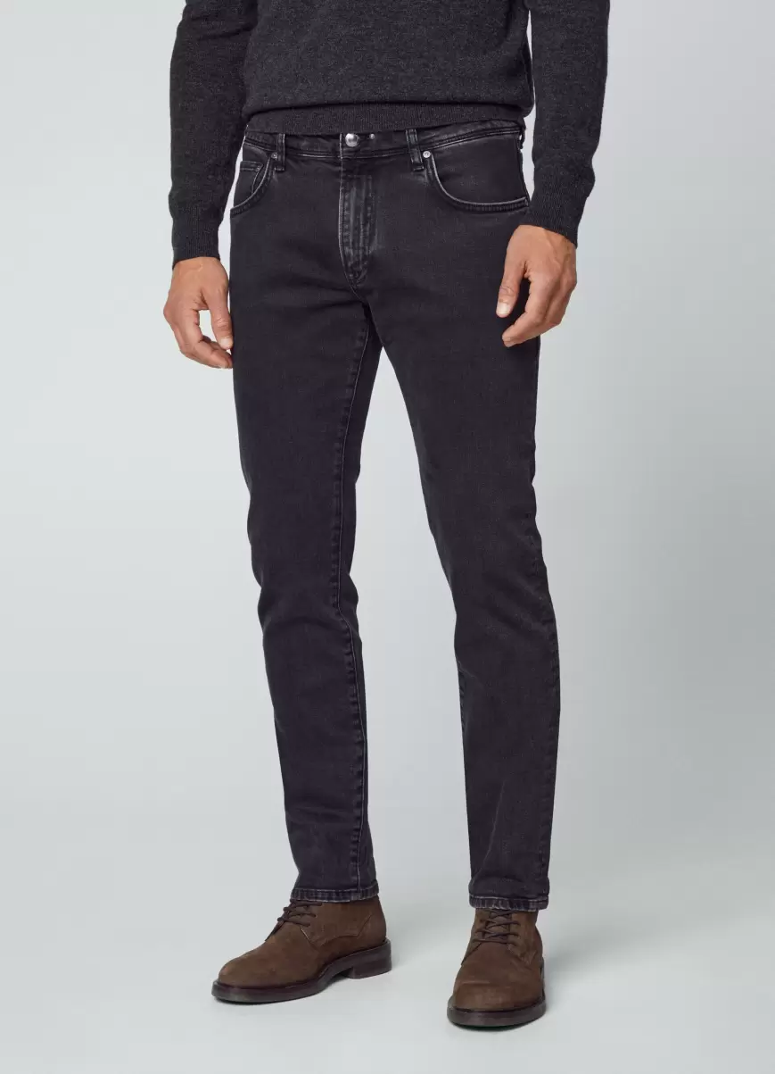 Jeans Black Washed Fit Slim Hackett London Black Pantalones Y Chinos Hombre Elegante - 1