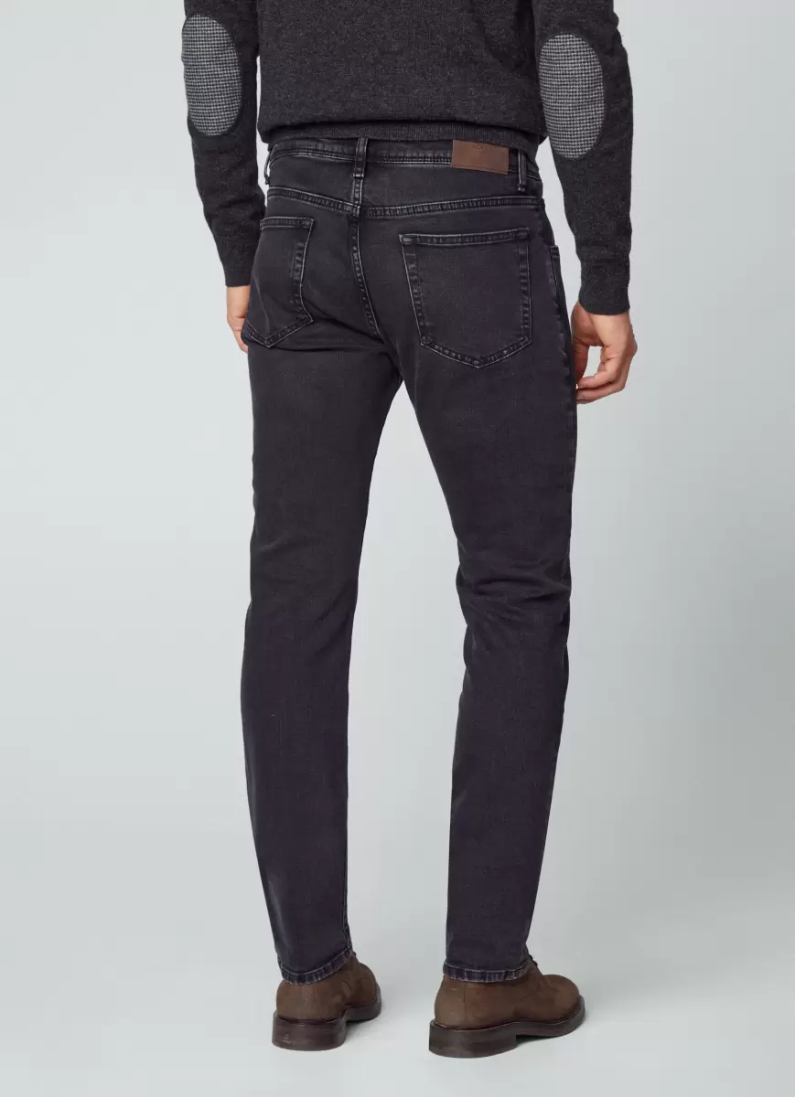 Jeans Black Washed Fit Slim Hackett London Black Pantalones Y Chinos Hombre Elegante - 3