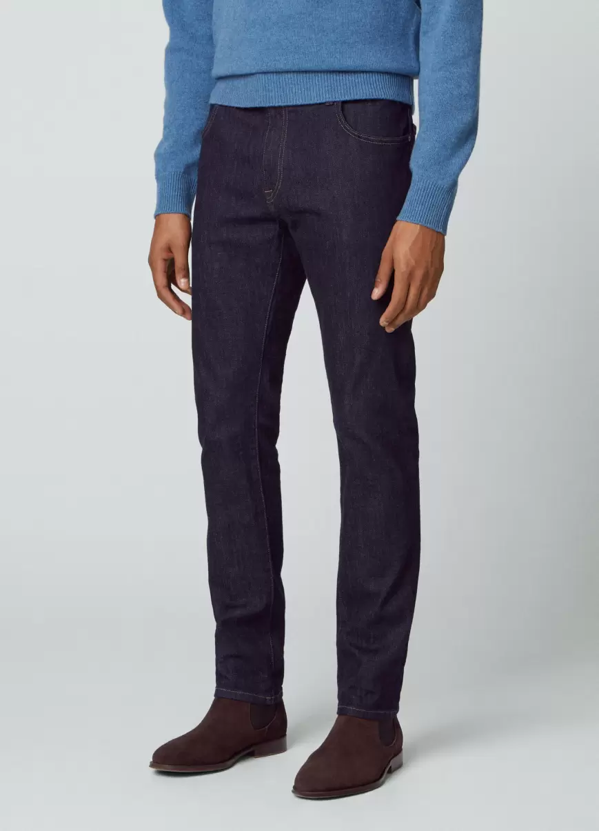 Pantalones Y Chinos Hombre Jeans Rinse Wash Fit Slim Precios Estacionales Hackett London Denim Blue - 1