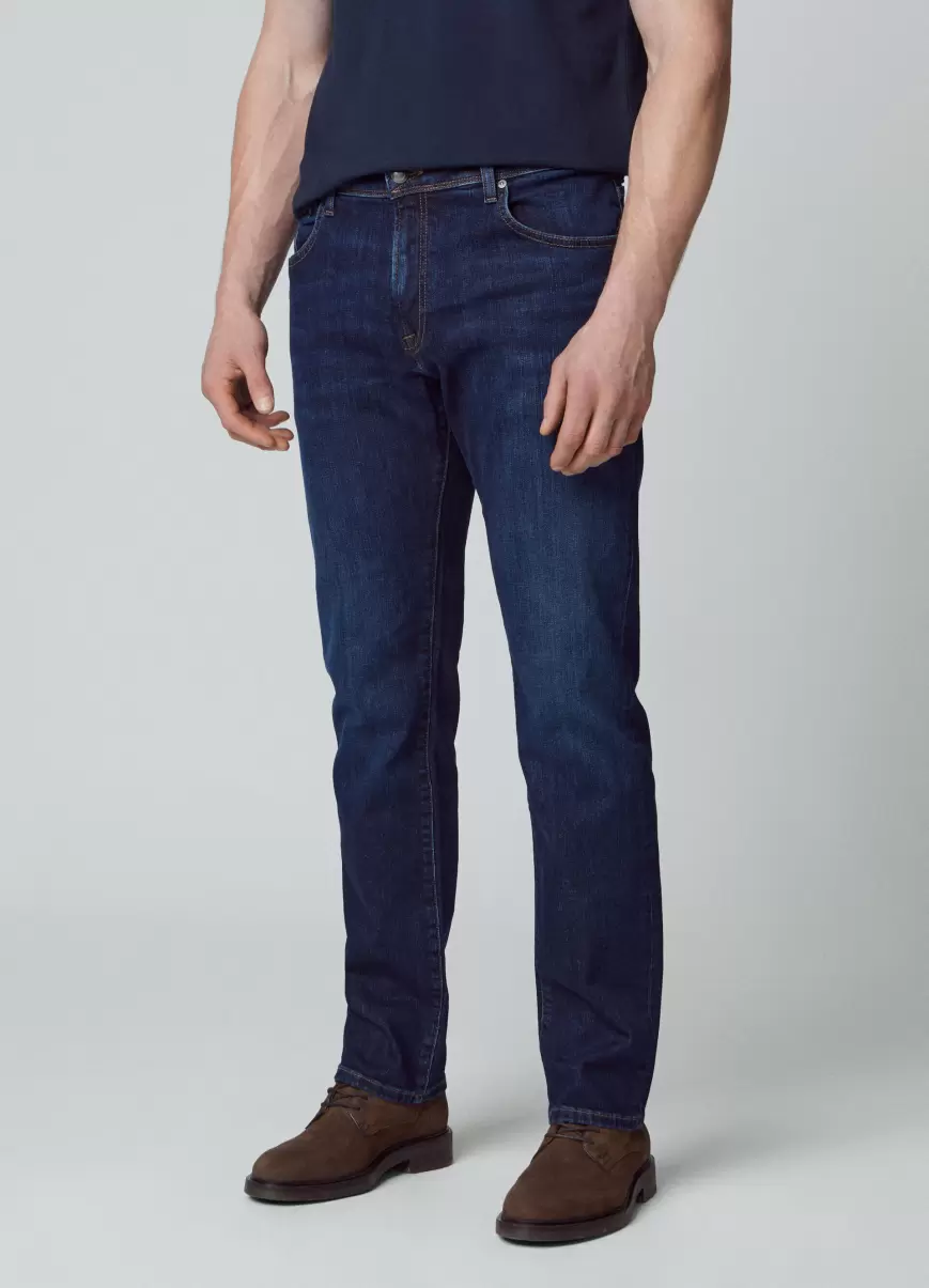 Hackett London Denim Blue Jeans Fit Clásico Vintage Wash Popularidad Vaqueros Hombre - 1