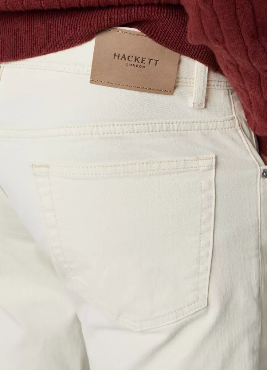 Hackett London Jeans Ecru Fit Slim Ecru White Promoción Vaqueros Hombre - 4