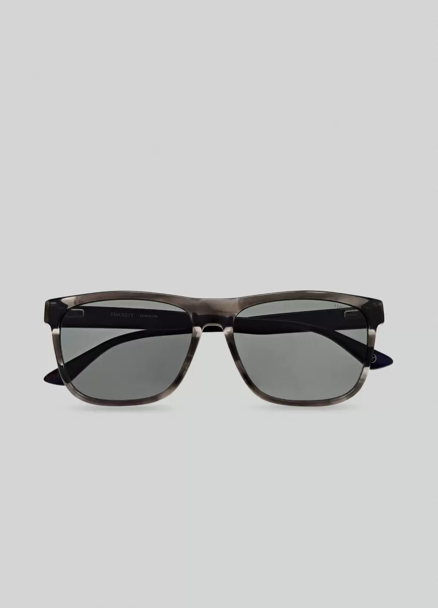 Gafas De Sol Rectangulares Moderno Hackett London Gafas De Sol Grey Horn Hombre - 1