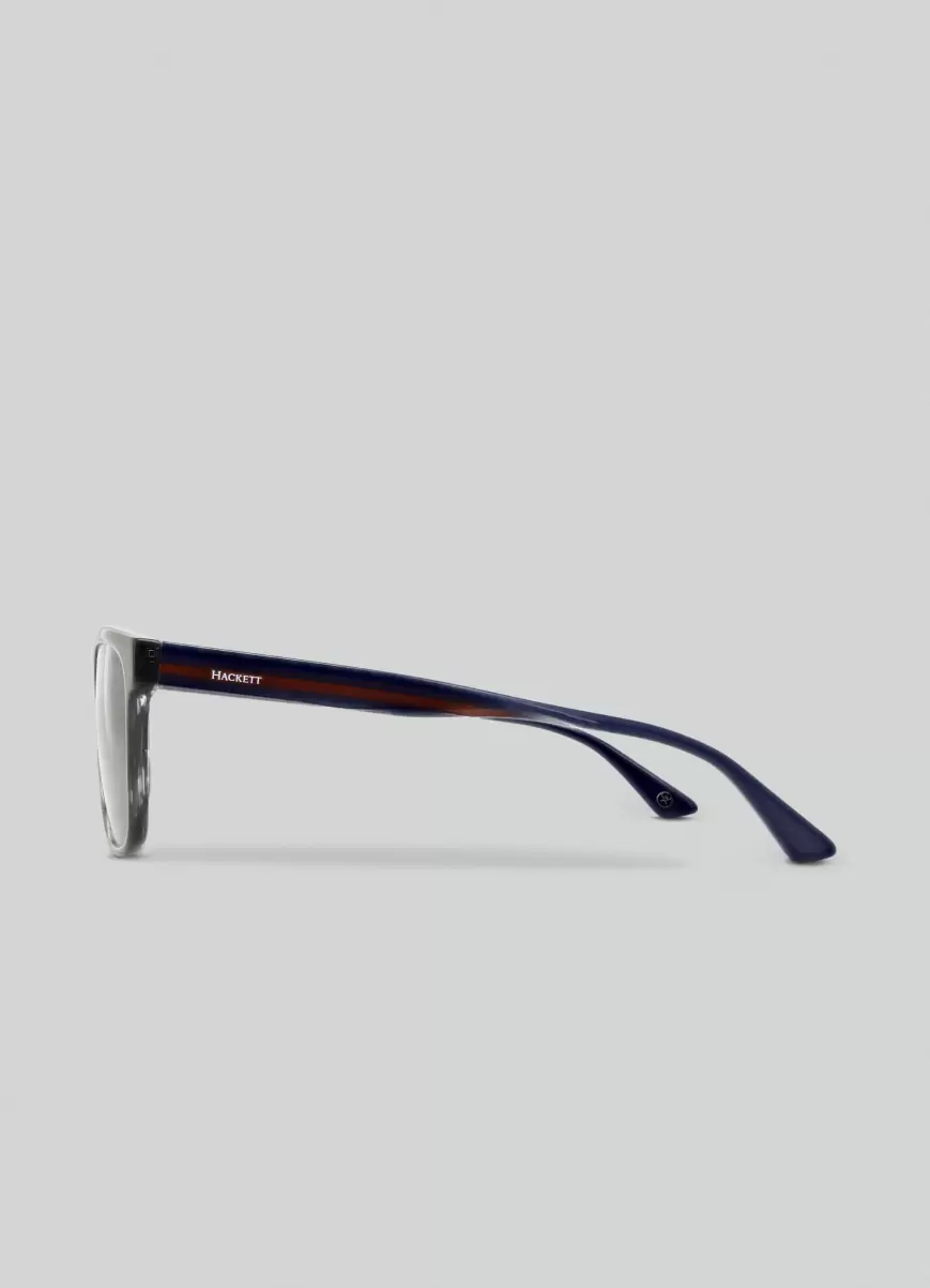 Gafas De Sol Rectangulares Moderno Hackett London Gafas De Sol Grey Horn Hombre - 2