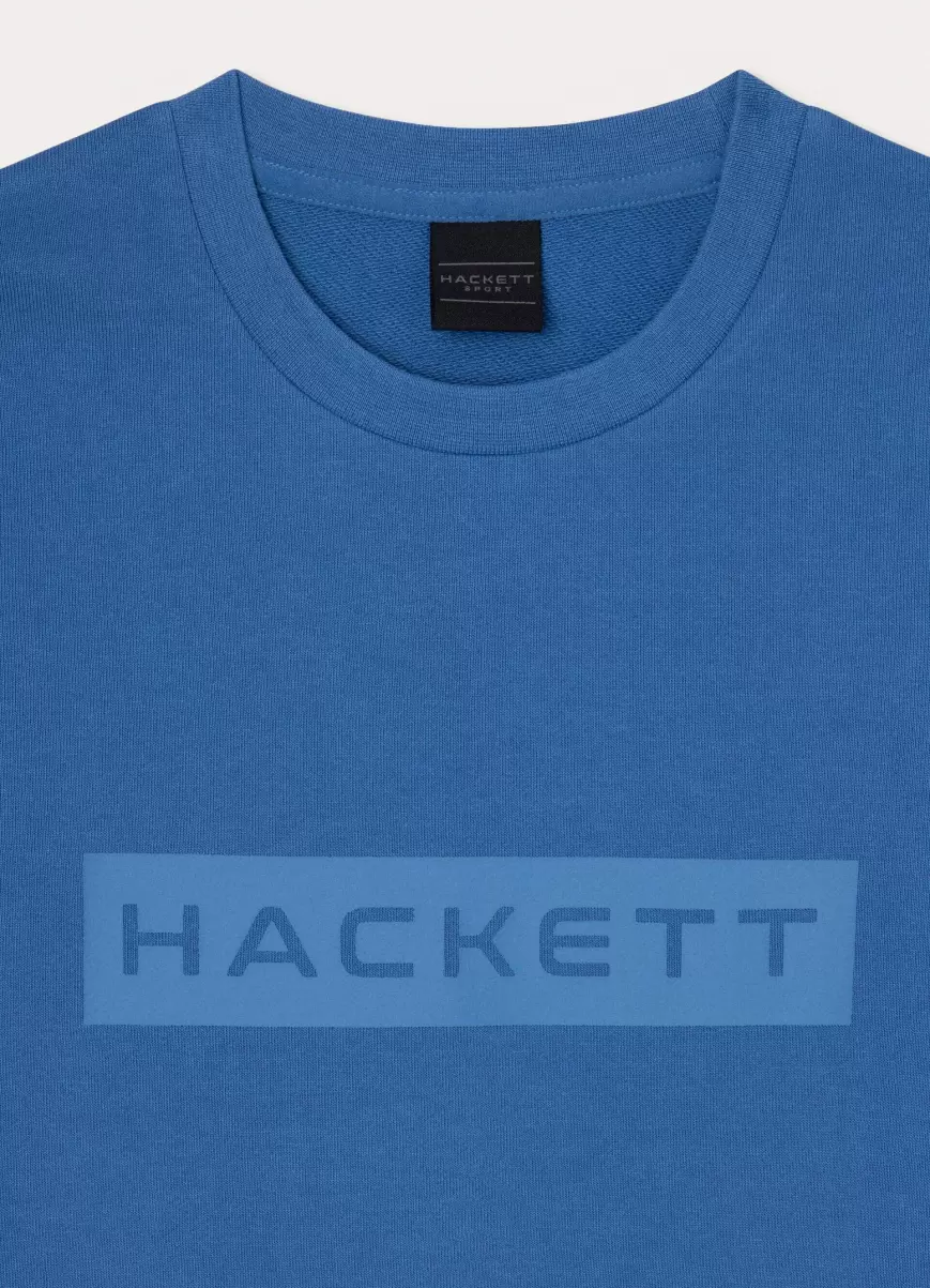 Hackett London Sudadera Con Logo Estampado Hombre Blue Camisetas Y Sudaderas Moderno - 2