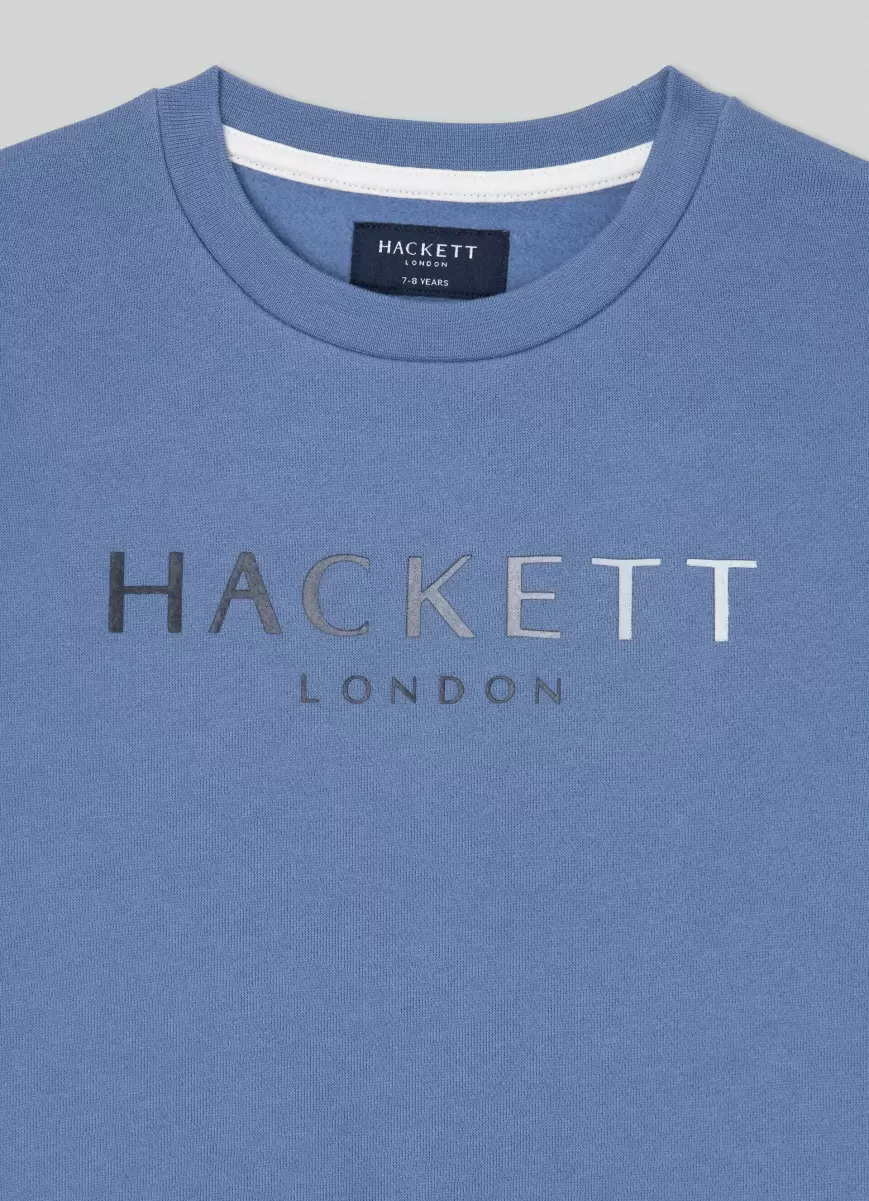 Hackett London Hombre Camisetas Y Sudaderas Steel Blue Sudadera Con Logo Estampado Elegante - 2