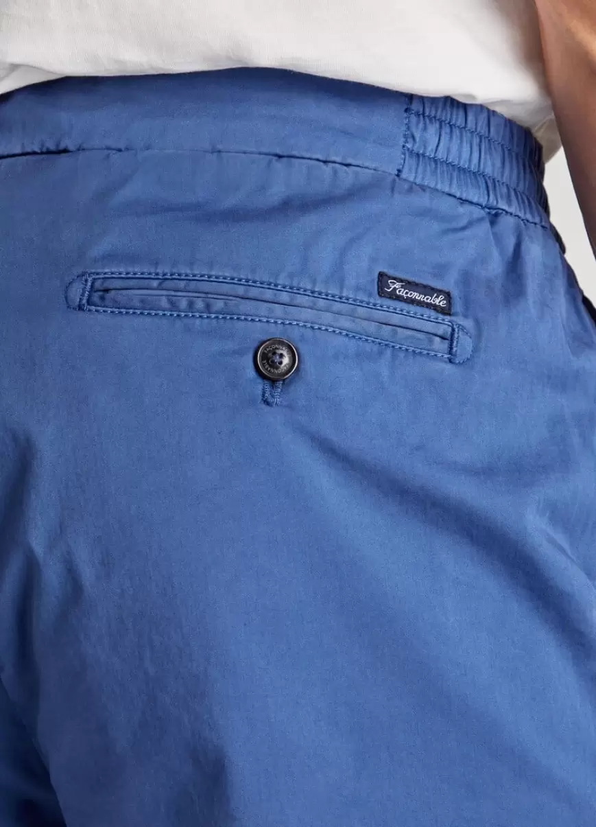 Hombre Pop Blue Faconnable Pantalones Chino Algodón Cepillado - 4