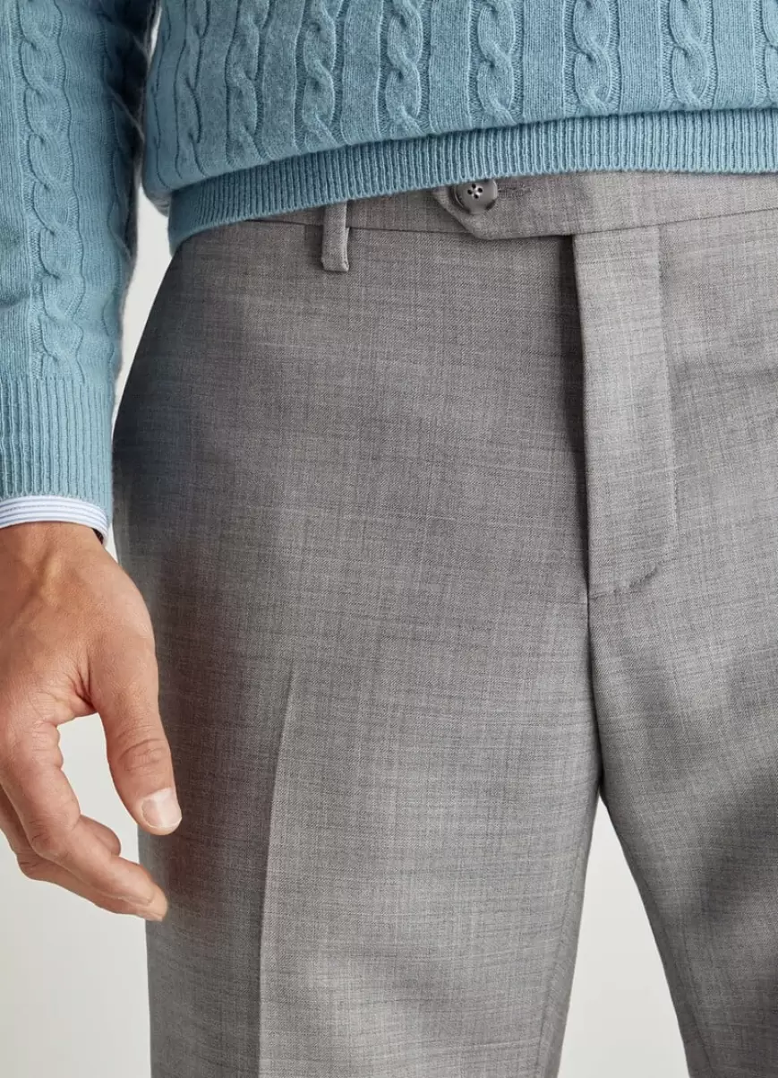 Chino Franela Lana Hombre Light Grey Faconnable Pantalones - 2