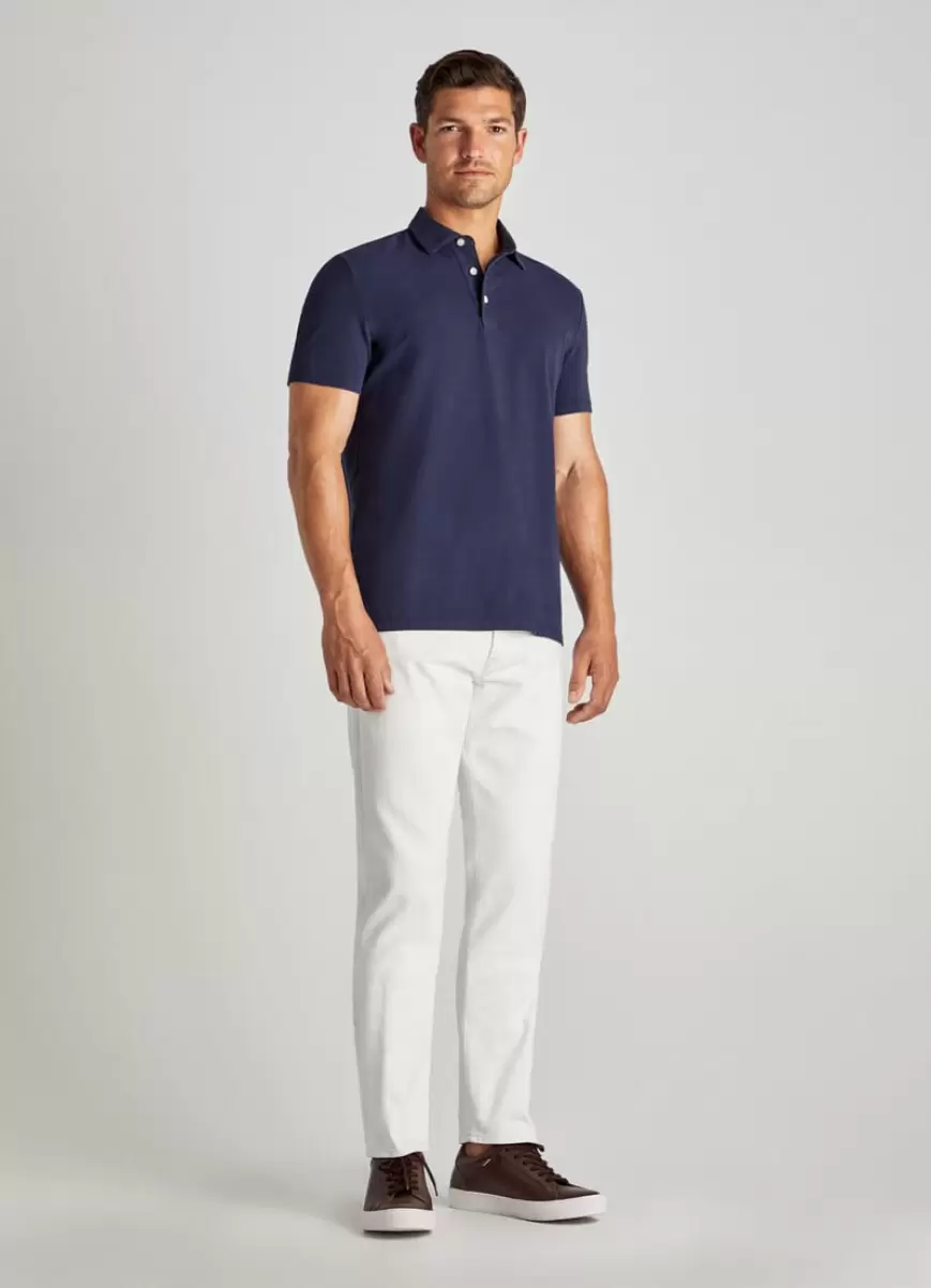 Polos Y Camisetas Hombre Faconnable Marine Blue Polo Algodón Jersey - 1