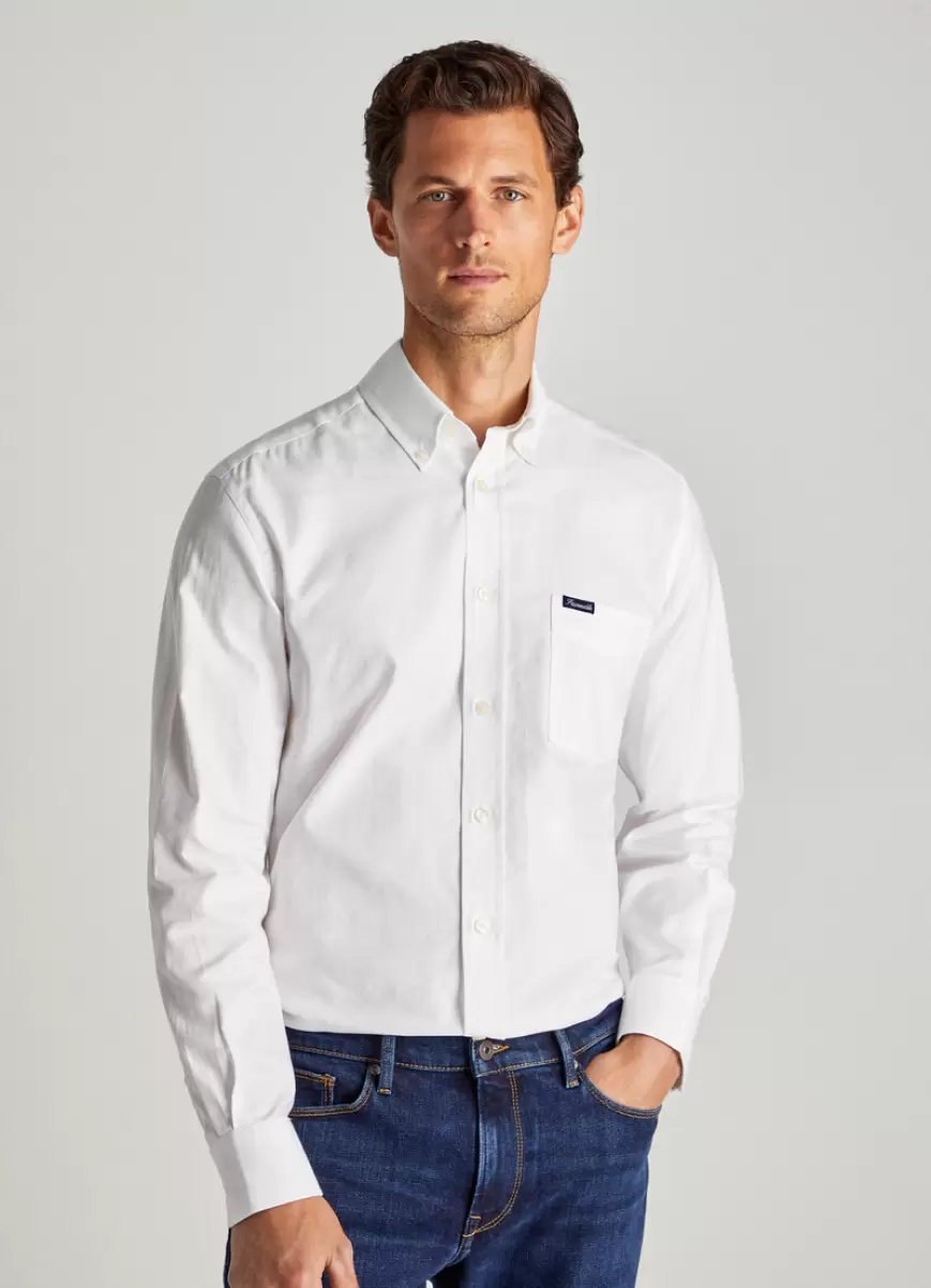 Faconnable Looks Formales Hombre White Camisa Oxford Corte Club