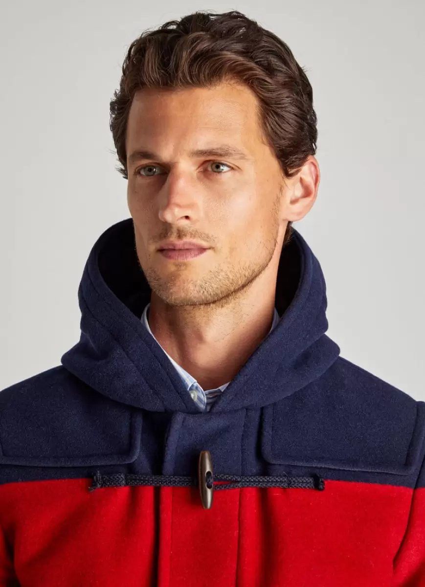 Faconnable Trenca Rugby Con Capucha Hombre Iconique Capsule New Navy/Red - 2