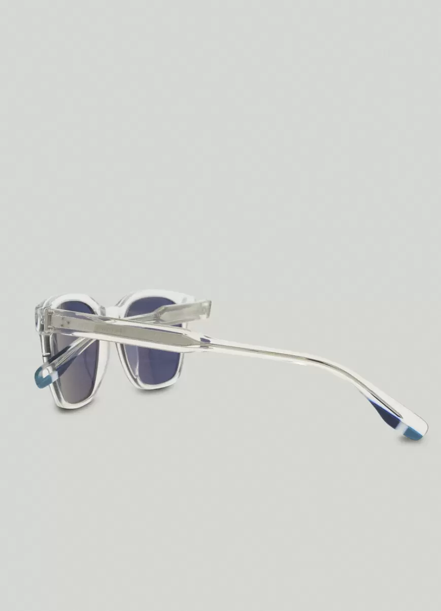 White Gafas De Sol Acetato Faconnable Gafas De Sol Hombre - 1