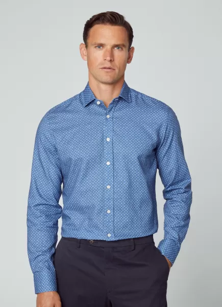 Hombre Hackett London Precio De Coste Camisas Navy/Blue Camisa Estampado Floral Fit Slim