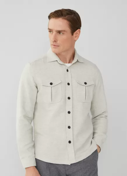 Hackett London Grey Camisas Hombre Edicion Limitada Sobrecamisa De Algodón