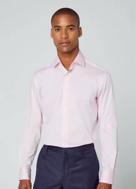 Hackett London Hombre Camisa De Sarga Algodón Fit Slim Camisas Pink Estética