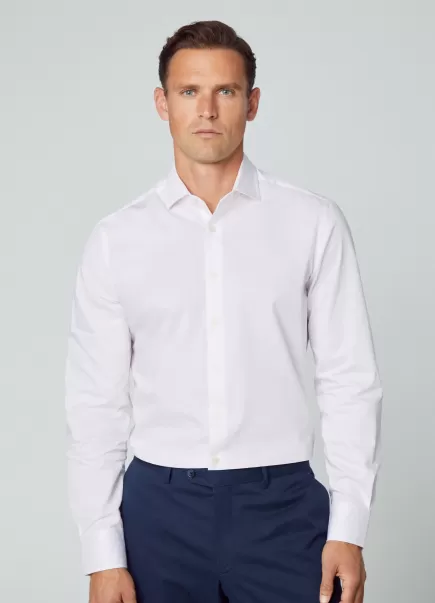 Camisas Innovación Fit Slim Camisa Rayas Hombre White/Pink Hackett London