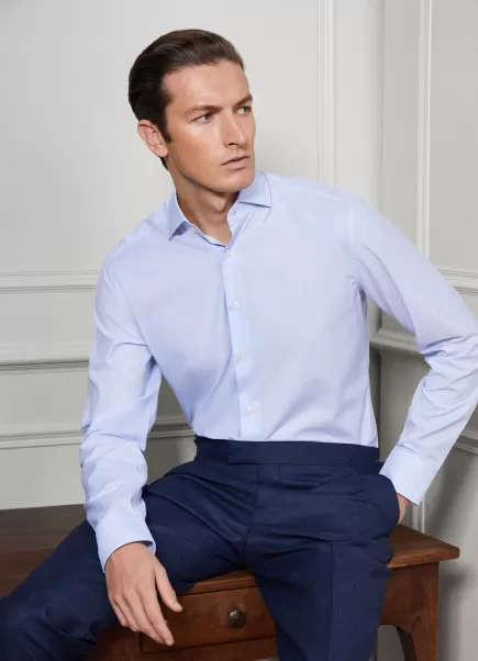 Hackett London Hombre Nuevo Producto Blue/White Camisas Camisa Cuadros Fit Slim