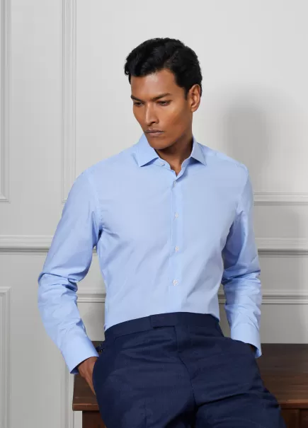 Camisa Cuadros Fit Slim Oferta Especial Blue/White Camisas Hackett London Hombre