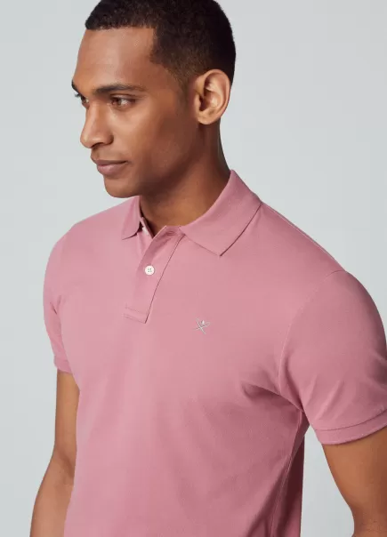 Hombre Polo Piqué Con Logo Estampado Hackett London Rose Pink Polos Precio De Promoción