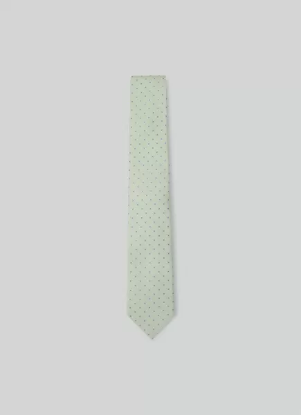 Hombre Hackett London Comercio Corbata De Seda Estampado Tréboles Mint Green Corbatas Y Pañuelos De Bolsillo