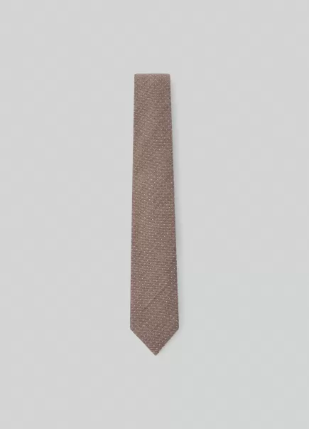 Corbata Estampado Mini Lunares Edicion Limitada Hombre Hackett London Taupe Beige Corbatas Y Pañuelos De Bolsillo