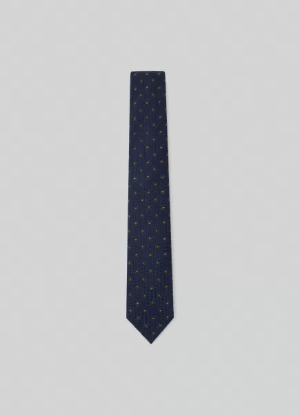 Corbatas Y Pañuelos De Bolsillo Navy Corbata Estampado Coníferas Hackett London Hombre Elegante