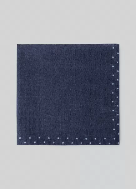 Exclusivo Pañuelo Lana Puntos Hombre Navy/Blue Hackett London Corbatas Y Pañuelos De Bolsillo