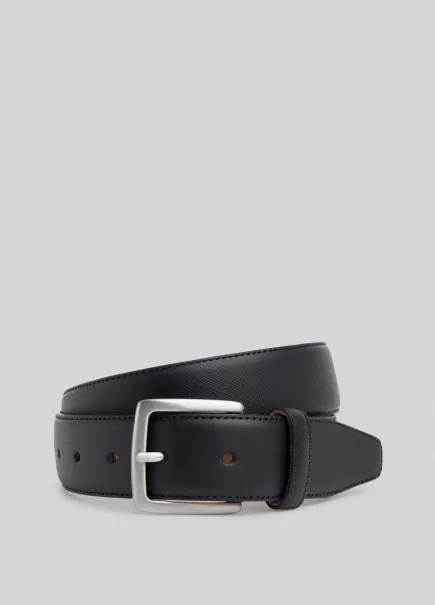 Cinturón Estampado Saffiano Cinturones Hombre Hackett London Productos Recomendados Black