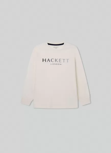 Venta White Camisetas Y Sudaderas Camiseta Logo Estampado Hackett London Hombre