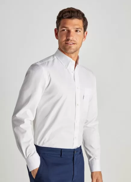 Camisa Popelín Club White Faconnable Looks Formales Hombre